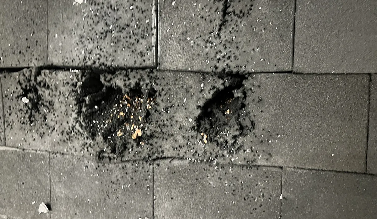 Before rubber block repair