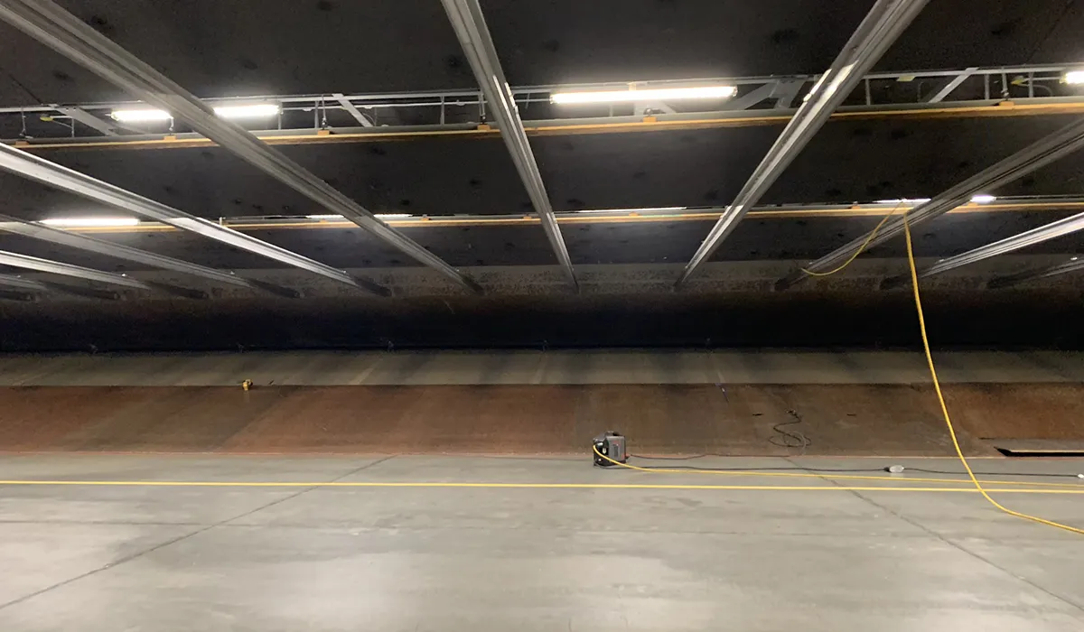 Contaminated waste packaged for removal from a shooting range