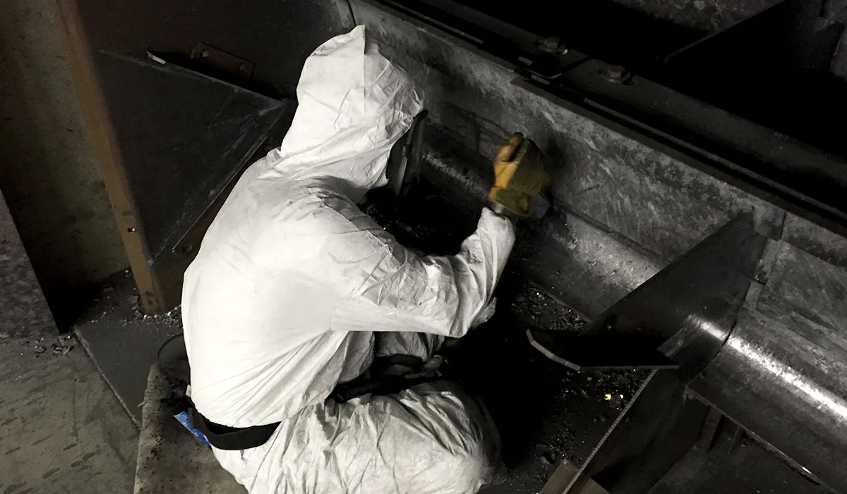 PTA crew cleaning an indoor shooting range
